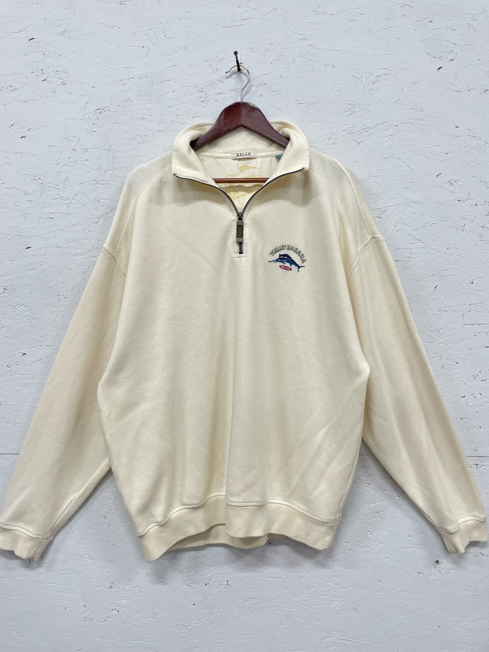 Vintage Tommy Bahama "Relax" 1/4 Zip Pullover Sweater, Size L, Like New